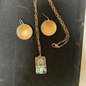 Copper Necklace and Earring Set